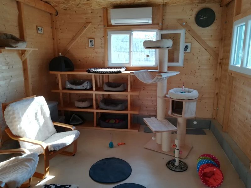 Intérieur du chalet — endroits confortables pour se détendre